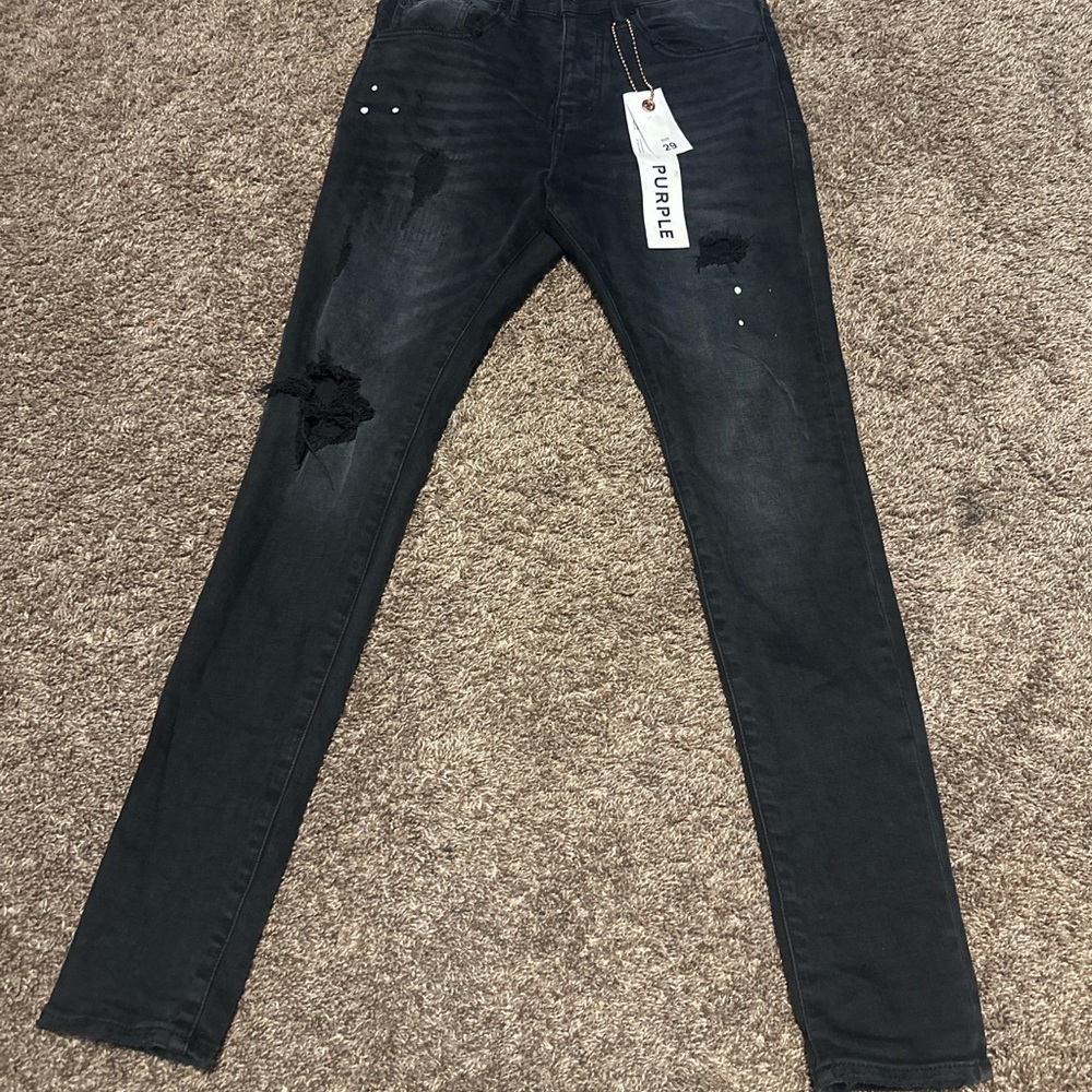 Black Distressed Skinny Jeans